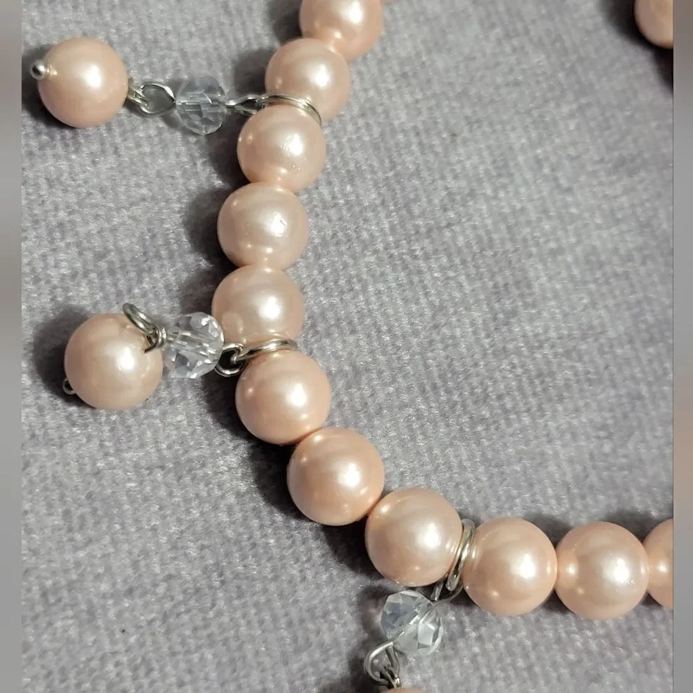 Peach Pearl Anklet or Bracelet‎